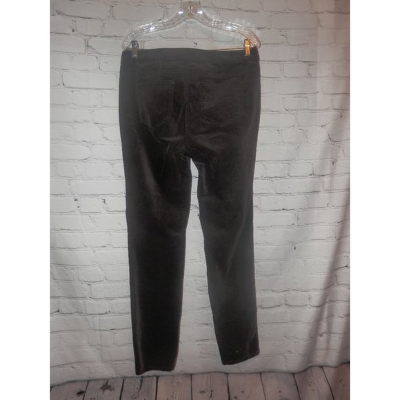 Worth Pants Small Brown Velour Straight Stretch - Picture 3 of 5